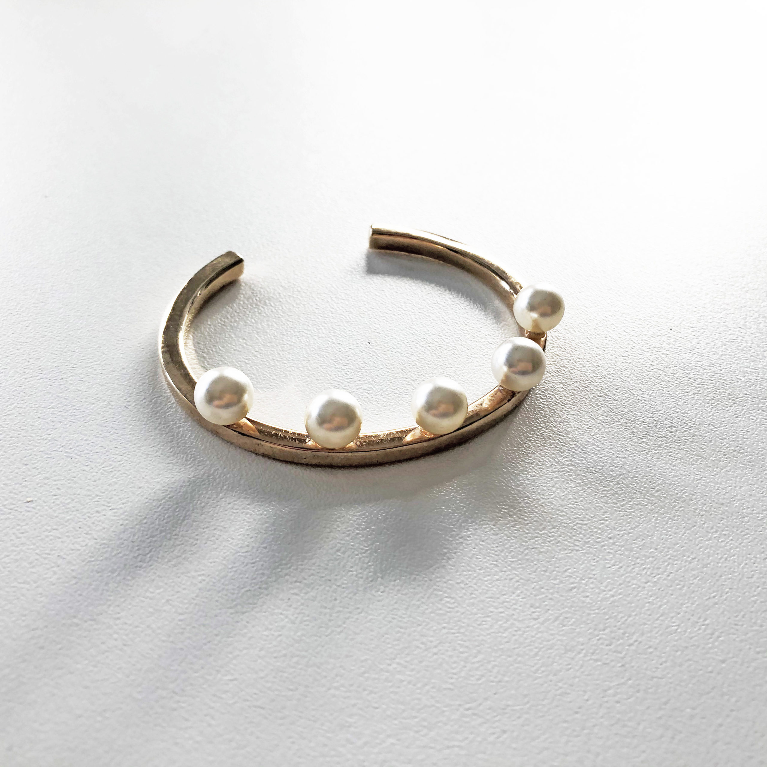 KristinaC - Bracciale argento oro 5 perle